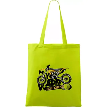 Motocross my world - Taška bavlněná - 42 x 38 cm ( Limetková )