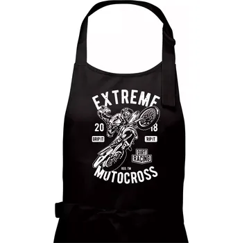 Kuchyňská zástěra Extreme Motocross - Dámská zástěra na vaření - Univerzální velikost ( Černá )