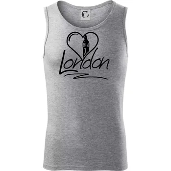 London Love - Tílko pánské Core - XL ( Tmavě šedý melír )