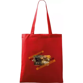 ATV čtyřkolka v bahně - Taška bavlněná - 42 x 38 cm ( Červená )