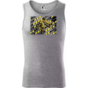 Caution do not cross - Tílko pánské Core - S ( Tmavě šedý melír )