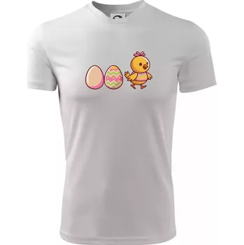 Evoluce vajíčka - velikonoce - kuře - Dětské triko sportovní (dresovina) - 146 cm/10 let ( Bílá )