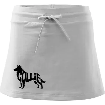 Dámská sukně Colie nápis v těle - Sportovní sukně - two in one - S ( Bílá )