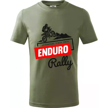 Chlapecké oblečení Enduro rally - Tričko dětské bavlněné - 134 cm/8 let ( Khaki )