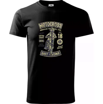 Pánské tričko Moto Cross vintage - Triko extra velké (5-8XL) - 7XL ( Černá )