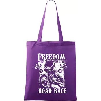 Freedom or Death - Taška bavlněná - 42 x 38 cm ( Fialová )