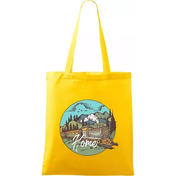 Train back to home - Taška bavlněná - 42 x 38 cm ( Žlutá )