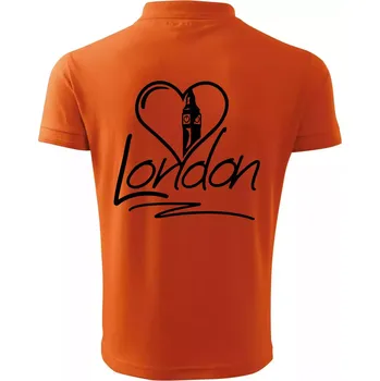 Pánská košile London Love - Polokošile pánská Pique Polo 203 - 4XL ( Oranžová )