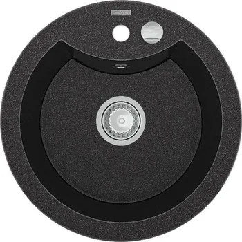 Granitový dřez MEXEN - Diego granitový dřez 1-miska 488x480 mm, černá skvrnité 6512481000-76 MEXEN
