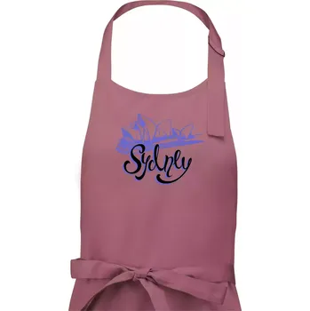 Kuchyňská zástěra Sydney Lettering - Pánská zástěra na vaření - Univerzální velikost ( Starorůžová )