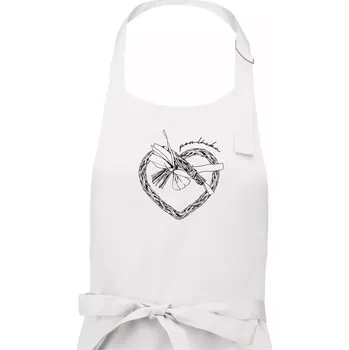 Kuchyňská zástěra Pomlázka - pomláska - Pánská zástěra na vaření - Univerzální velikost ( Bílá )