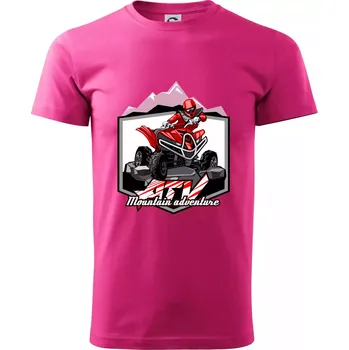 Pánská móda ATV čtyřkolka Mountain - Klasické pánské triko vyšší gramáže - XL ( Purpurová )