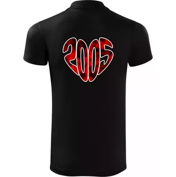 Pánská košile 2005 v srdci - Polokošile Victory sportovní (dresovina) - XL ( Černá )