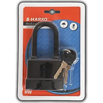 Visací zámek VISACÍ ZÁMEK S OBLOUKEM VODĚODOLNÝ UZAVŘENÝ DLOUHÝ OBLOUK 3 KLÍČE 55MM