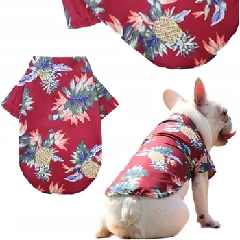 Obleček pro psa HAVAJSKÁ MIKINA PRO PSA KOČKU ČERVENÁ S