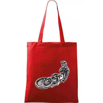 Motocross letec - Taška bavlněná - 42 x 38 cm ( Červená )