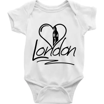 Kojenecký body London Love - Body kojenecké s krátkým rukávem - Krátký r. do 3 měs ( Bílá )