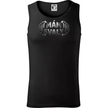 Nápis v čince mám svaly - Tílko pánské Core - M ( Černá )