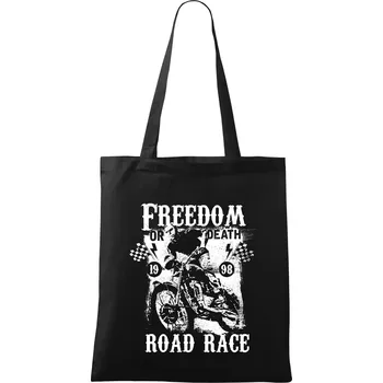 Nákupní taška Freedom or Death - Taška bavlněná - 42 x 38 cm ( Černá )