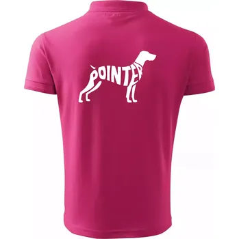 Pánská košile Pointer nápis v těle - Polokošile pánská Pique Polo 203 - 3XL ( Purpurová )