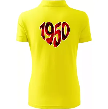 1950 v srdci - Polokošile dámská Pique Polo - XS ( Citrónová )