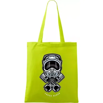 Cross rider písty helma - Taška bavlněná - 42 x 38 cm ( Limetková )