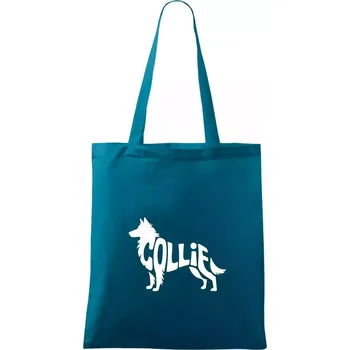 Colie nápis v těle - Taška bavlněná - 42 x 38 cm ( Petrolejová )