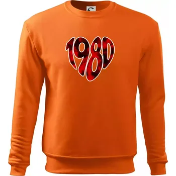 Pánská mikina 1980 v srdci - Mikina Essential pánská - M ( Oranžová )