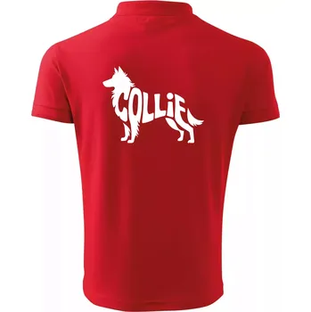 Pánská košile Colie nápis v těle - Polokošile pánská Pique Polo 203 - 3XL ( Červená )