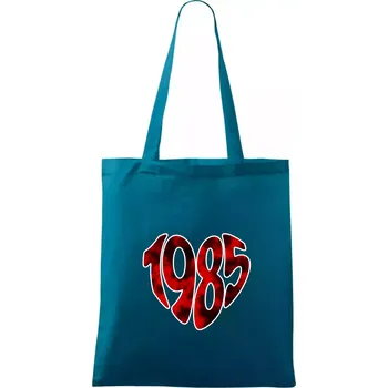 1985 v srdci - Taška bavlněná - 42 x 38 cm ( Petrolejová )