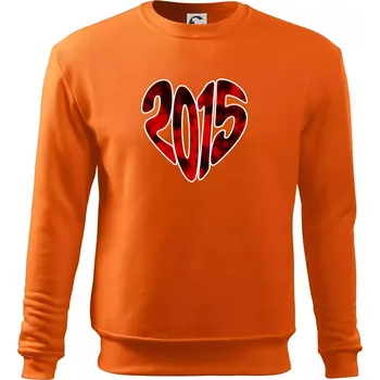 Pánská mikina 2015 v srdci - Mikina Essential pánská - XL ( Oranžová )