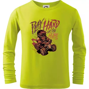 Dětská móda Play Hard or Go Home - Triko dětské Long Sleeve - 122 cm/6 let ( Limetková )