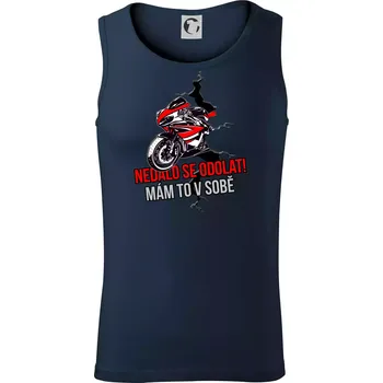 Nedalo se odolat, mám to v sobě silniční motorka - Tílko pánské Core - XL ( Námořní modrá (velmi tmavá - téměř černá) )