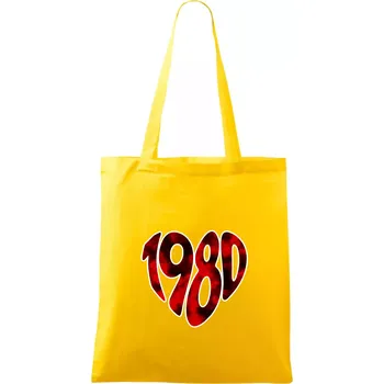 1980 v srdci - Taška bavlněná - 42 x 38 cm ( Žlutá )