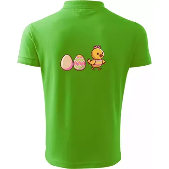 Pánská košile Evoluce vajíčka - velikonoce - kuře - Polokošile pánská Pique Polo 203 - 5XL ( Apple Green )