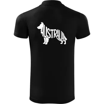 Pánská košile Australský Ovčák - nápis v těle - Polokošile Victory sportovní (dresovina) - L ( Černá )