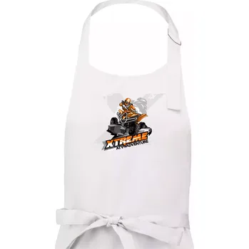 Kuchyňská zástěra ATV čtyřkolka Xtreme oranžová - Dámská zástěra na vaření - Univerzální velikost ( Bílá )