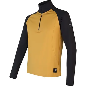 Pánská mikina SENSOR COOLMAX THERMO pánská mikina zip mustard/černá L