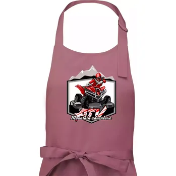 Kuchyňská zástěra ATV čtyřkolka Mountain - Pánská zástěra na vaření - Univerzální velikost ( Starorůžová )