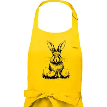 Kuchyňská zástěra Český velikonoční králík - Pánská zástěra na vaření - Univerzální velikost ( Žlutá )