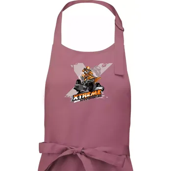 Kuchyňská zástěra ATV čtyřkolka Xtreme oranžová - Pánská zástěra na vaření - Univerzální velikost ( Starorůžová )