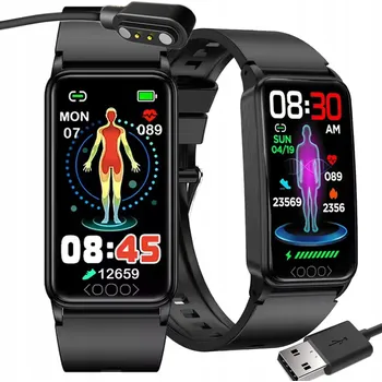 Chytré hodinky Chytrý náramek Smart-Trend CHYTRÉ HODINKY Měření glukózy, teploty, EKG - černý