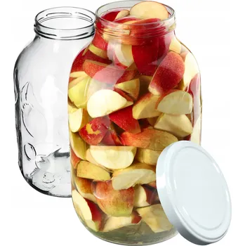 Sklenice SKLENICE 5L NA ZAVAŘENINY OKUREK LIKÉRY , MEDU 2 ks + VÍČKA fi100