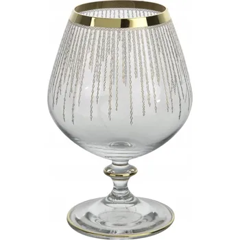 Sklenice Skleničky bezbarvé, zlaté, 400ml, 6 ks