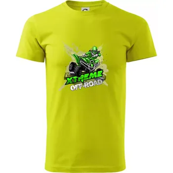 ATV čtyřkolka offroad XXX - Klasické pánské triko vyšší gramáže - 4XL ( Limetková )