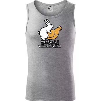 Takhle vznikají velikonoční vajíčka - Tílko pánské Core - 2XL ( Tmavě šedý melír )