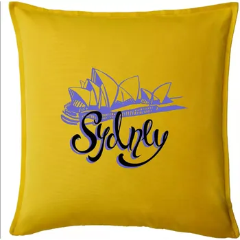 Polštář Sydney Lettering - Polštář 50x50 - 50x50 - Pouze potah ( Žlutá )