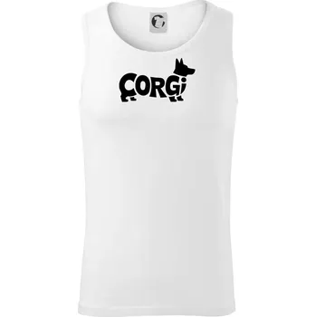Corgi nápis v těle - Tílko pánské Core - 2XL ( Bílá )