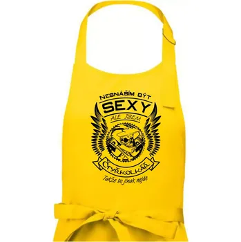 Kuchyňská zástěra Nesnáším být sexy - čtyřkolkář - Pánská zástěra na vaření - Univerzální velikost ( Žlutá )