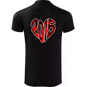 Pánská košile 2015 v srdci - Polokošile Victory sportovní (dresovina) - 2XL ( Černá )